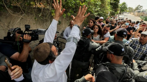 Clashes in Jerusalem's Sheikh Jarrah neighborhood, May 10, 2021. Photo by Olivier Fitoussi/Flash90.