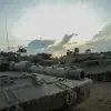 Israeli forces at a staging area near the Israel-Gaza border, Oct. 14, 2023. Photo by Erik Marmor/Flash90.