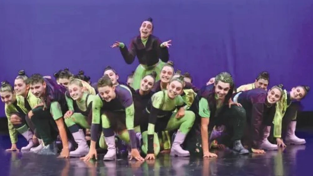 The Chopskicks from the Nirit Dance Studio in Modi’in took home the gold medal in the hip-hop commercial mega crew category of the 2022 Dance World Cup (DWC) finals in San Sebastian, Spain, July 2022. Credit: Courtesy of 2022 Dance World Cup.