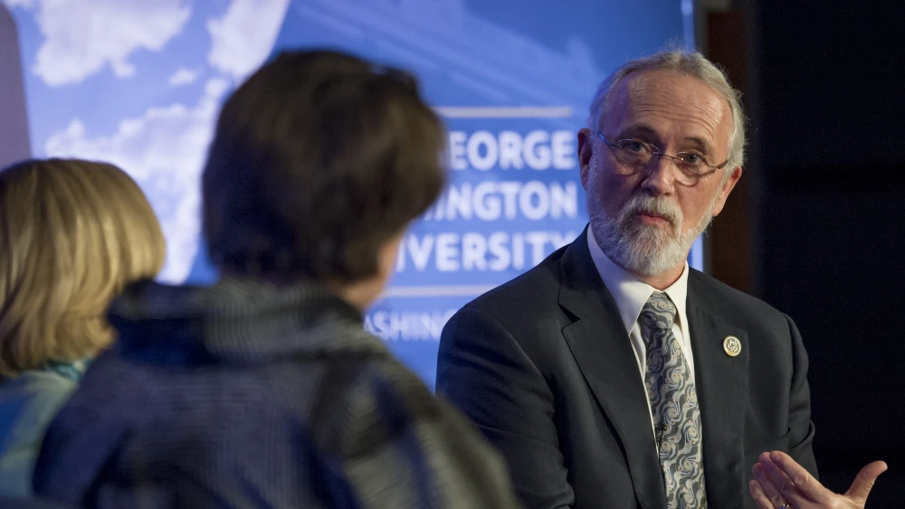 Rep. Dan Newhouse (R-Wash.) speaks at a conference at George Washington University in Washington, D.C., April 4, 2017. Credit: Preston Keres/U.S. Department of Agriculture. 