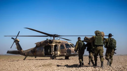 IDF soldiers take part in a war simulation to improve readiness for threats posed by Palestinian terrorist groups in Gaza. Credit: IDF Spokespersons Unit.