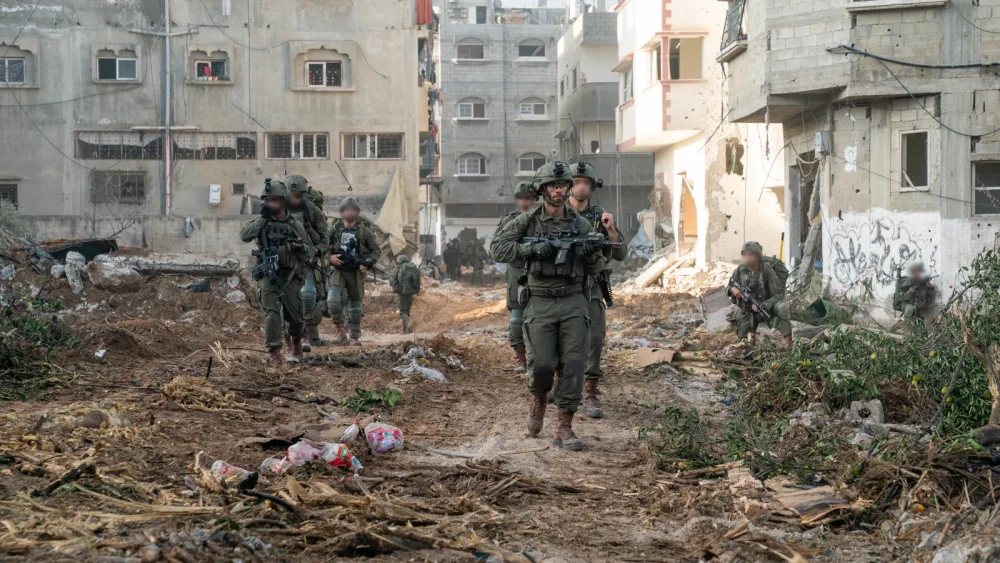 Israeli troops operating in the Hamas-ruled Gaza Strip, Dec. 17, 2023. Credit: IDF.
