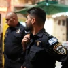 Police officers at the scene of a terrorist stabbing at the Chain Gate entrance to the Temple Mount in the Old City of Jerusalem, May 16, 2025. Credit: Israel Police.