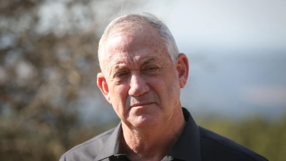 Israeli Defense Benny Gantz during a visit to the Israel-Lebanon border on Nov. 17, 2020. Photo by David Cohen/Flash90.
