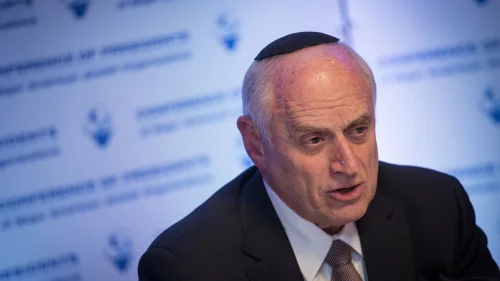 Executive vice president of the Conference of Presidents of Major American Jewish Organizations Malcolm Hoenlein, Feb. 19, 2017. Photo by Hadas Parush/Flash90.