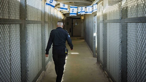 The Ganot Prison, also known as the Nafha prison, in southern Israel, Oct. 29, 2024. Photo by Chaim Goldberg/Flash90.