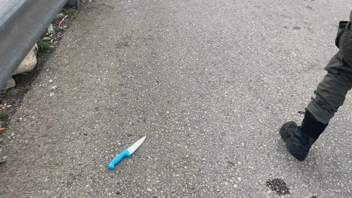 Border Police officers thwarted a stabbing attack in Al-Eizariya, located close to Ma'ale Adumim on the outskirts of eastern Jerusalem, Feb. 5, 2024. Credit: Israel Police.