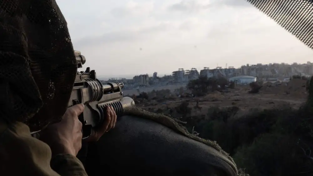 Israeli troops operating in the Hamas-ruled Gaza Strip, Nov. 13, 2023. Credit: IDF.