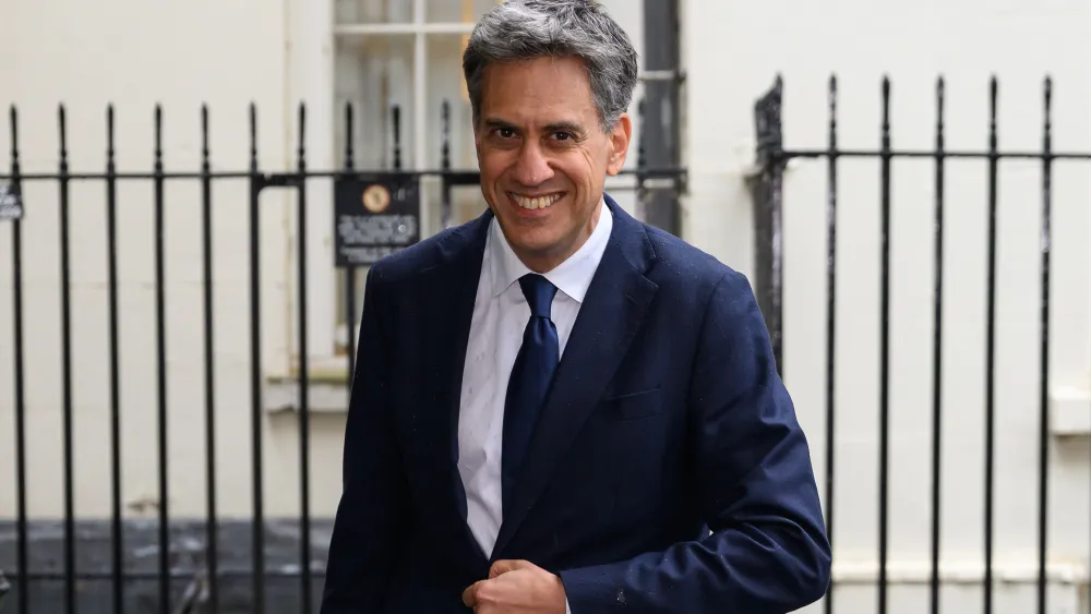 Britain's Foreign Secretary Ed Miliband departs following the weekly Cabinet meeting at Downing Street on Sept. 8, 2026 in London, England. Photo by Leon Neal/Getty Images.