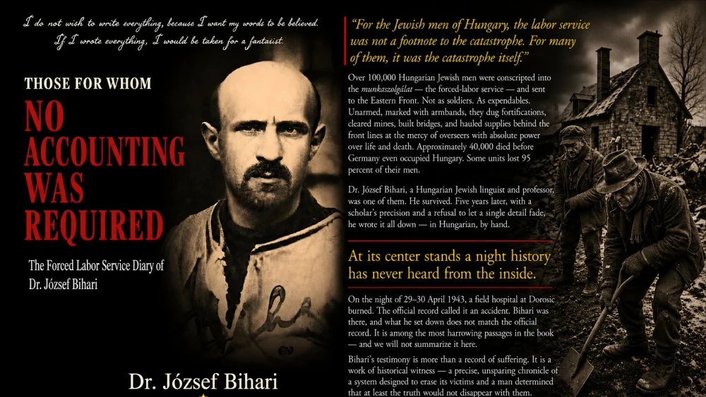 The cover of the book No Accounting Was Required: The Forced Labor Service Diary of Dr. József Bihari. Credit: Courtesy of Salisbury & York Academic Press.