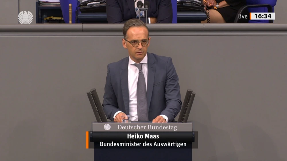 German Foreign Minister Heiko Maas. Source: Screenshot.
