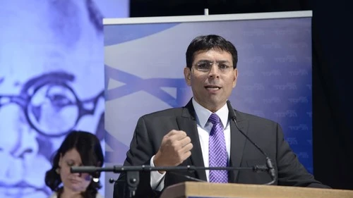 Israeli Deputy Defense Minister Danny Danon speaks at the 4th Likud Party conference at Ganei HaTaarucha in Tel Aviv on May 7, 2014. Credit: Tomer Neuberg/Flash90.