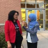 Then-Congresswoman-elect Rashida Tlaib (D-Mich.) and Ilhan Omar (D-Minn.) during their campaign in August 2018. Source: Rashida Tlaib via Twitter.