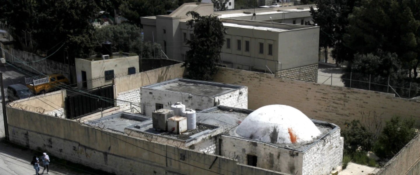 The Joseph's Tomb compound, Nablus, April 10, 2022. Photo by Nasser Ishtayeh/Flash90.