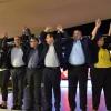 Joint List Party candidates celebrate as the first results in the Israeli elections are announced, Sept. 17, 2019. Photo by Basel Awidat/Flash90.