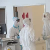 Hospital staff at work in the coronavirus ward of the Ziv Medical Center in Tzfat on Oct. 7, 2020. Photo by David Cohen/Flash90.