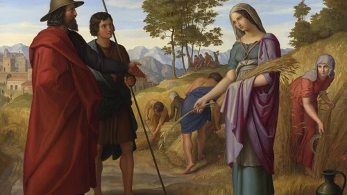 An illustration of Ruth in Boaz's field. Credit: Julius Schnorr von Carolsfeld, National Gallery, London via Wikimedia Commons.