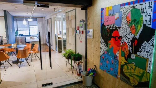 A view of the Wiz cybersecurity company offices in Tel Aviv, July 15, 2024. Photo by Flash90.