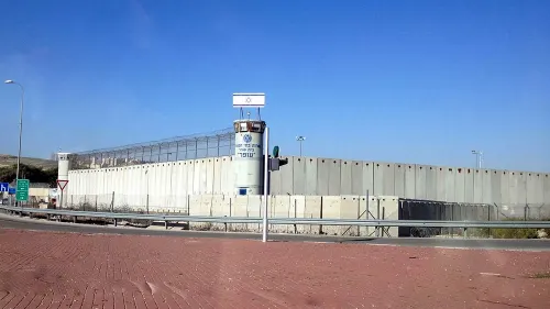 Ofer Prison, an Israeli incarceration facility in the Judea and Samaria, between Ramallah and Giv’at Ze’ev. It is one of three facilities of the same nature, including Megiddo and Ktzi’ot prisons. Credit: Wikimedia Commons.