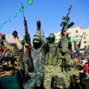 Hamas members participate in a rally in Beit Lahiya in the Gaza Strip, on May 30, 2021. Photo by Atia Mohammed/Flash90.