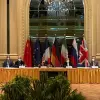 World powers discuss the possible revival of the Joint Comprehensive Plan of Action (JCPOA) meeting in Vienna on April 20, 2021. Source: Enrique Mora/Twitter.