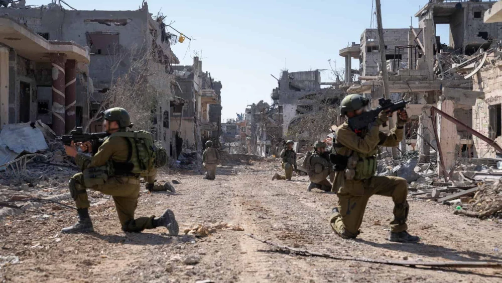 Israeli troops operating in the Hamas-ruled Gaza Strip, Nov. 12, 2023. Credit: IDF.