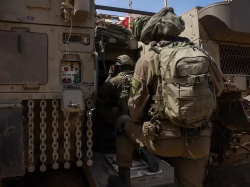 Soldiers from the IDF's 36th Division are seen during recent operational activity in the Gaza Strip, in a photo published on April 5, 2025. Credit: IDF.