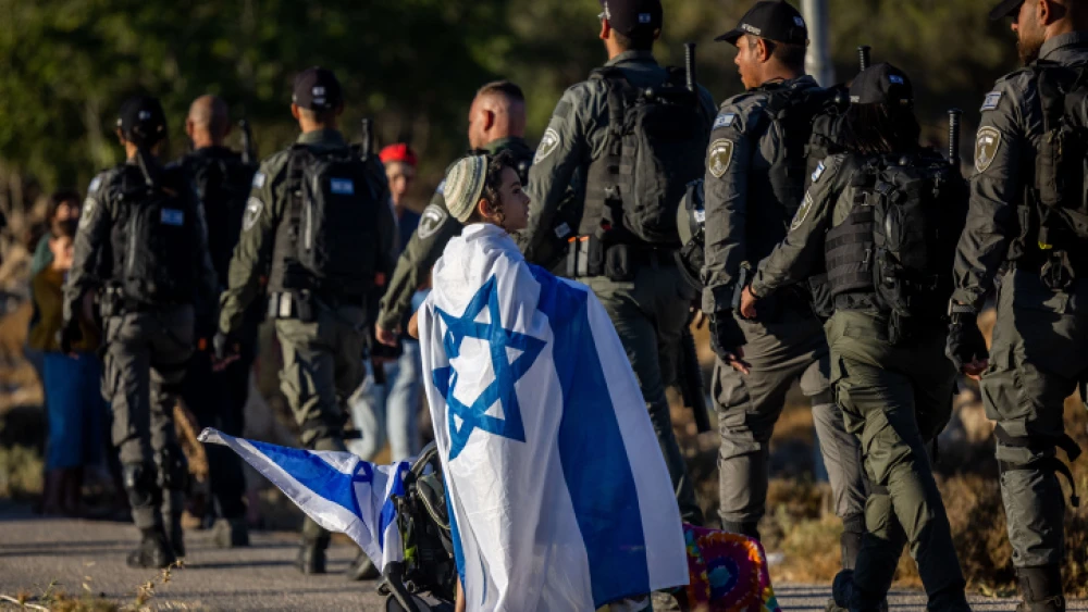 The Nachalah Settlement Movement set up two outposts near Kiryat Arba and four more in other areas of Judea and Samaria, July 20, 2022. Photo by Yonatan Sindel/Flash90.