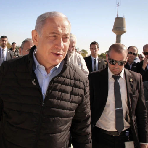 Israeli Prime Minister Benjamin Netanyahu visits the Jewish settlement of Alon Shvut, in Gush Etzion in the West Bank, on Nov. 19, 2019. Photo by Gershon Elinson/Flash90.