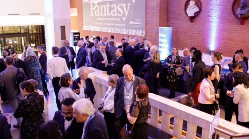 Guests attend ‘The Lancet's 200th Anniversary Reception at The British Library in London, Oct. 19, 2023. Photo by John Phillips/Getty Images for Elsevier Limited.
