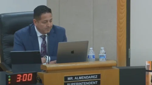 Santa Ana Unified School District Superintendent Jerry Almendarez. Credit: Screenshot.