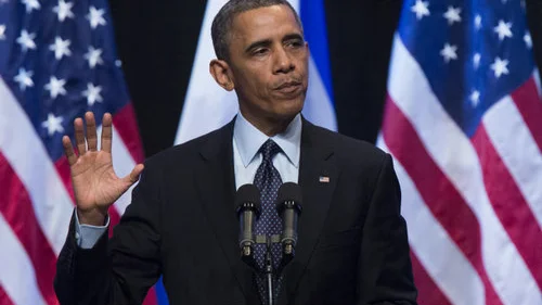U.S. President Barack Obama at the Jerusalem Convention Center in March 2013. Credit: Yonatan Sindel/Flash90.