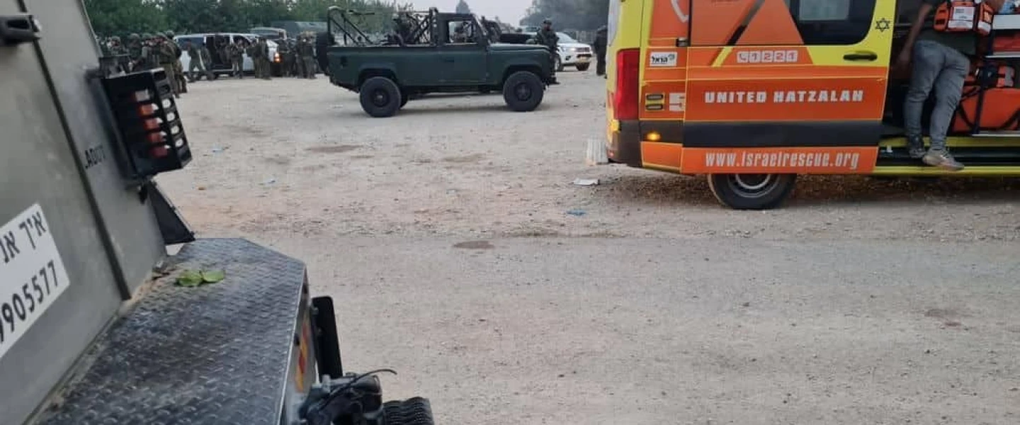 IDF soldiers and United Hatzalah emergency responders at Kibbutz Be'eri, Oct. 8, 2023. Photo by TPS.
