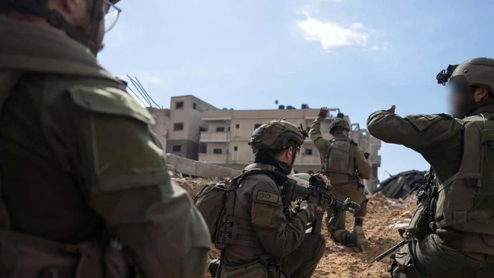 Israeli forces on patrol in the Gaza Strip, Feb. 4, 2024. Credit: IDF.