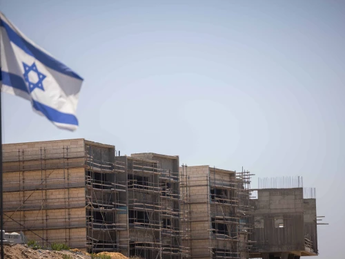 A construction site in Shiloh in the Binyamin region of Samaria, June 21, 2023. Photo by Yonatan Sindel/Flash90.