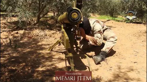 Jaysh Al-Islam member operating an ATGM, Telegram, July 1, 2020. Credit: MEMRI.