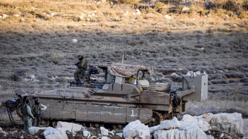 IDF soldiers operate on the Syrian side of the border fence with Israel, Dec. 25, 2024. Photo by Jamal Awad/Flash90.