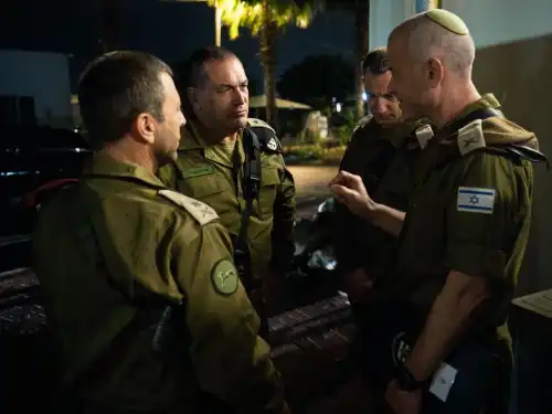 Israel Defense Forces Chief of Staff Lt. Gen. Eyal Zamir holds a situational assessment after a deadly terror attack in northern Israel, Dec. 27, 2025. Credit: IDF.