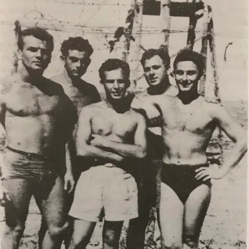 Murray Greenfield, a 91-year-old New York native who made aliyah prior to Israel's establishment in 1948, is pictured on the right. Credit: Courtesy.