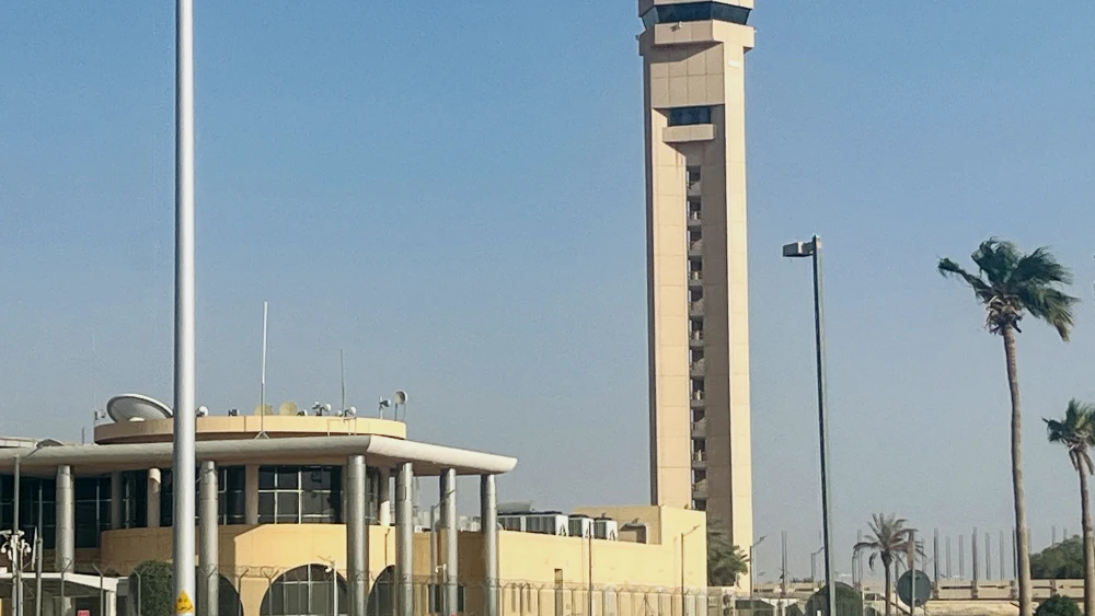 An air traffic control tower is seen at King Khalid International Airport in Riyadh on Sept. 19, 2026. Photo by AFP via Getty Images.