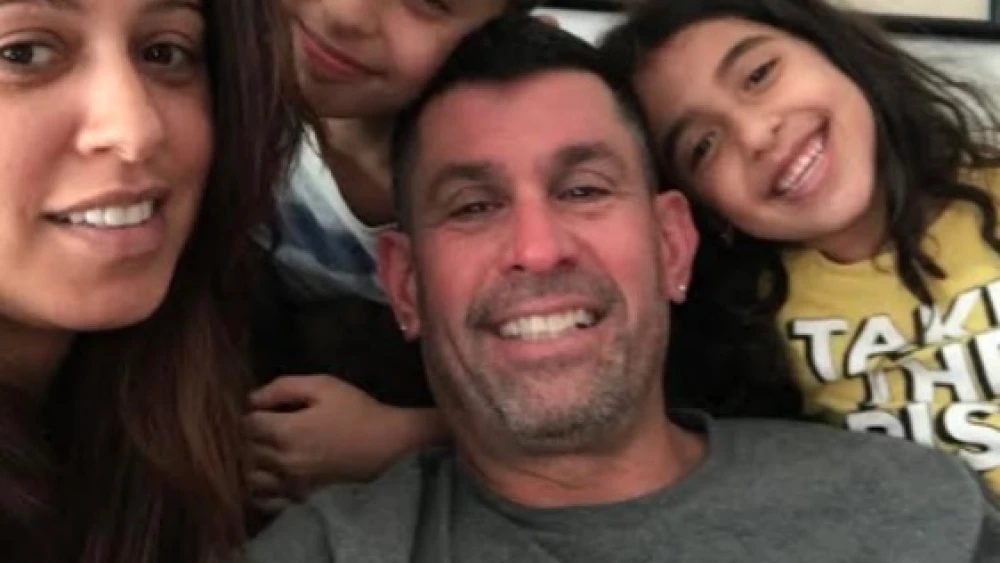 Jay and Michal Brown with their children prior to moving to Israel. Credit: Courtesy.