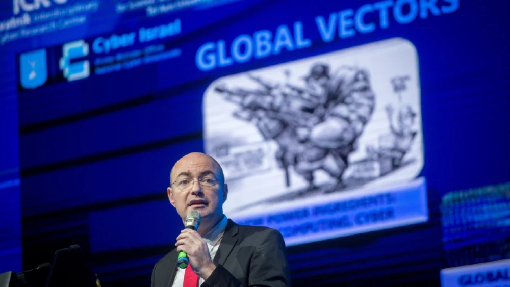 Yigal Unna, director general of the Israel National Cyber Directorate, speaks at the CyberWeek conference at Tel Aviv university, on June 20, 2018. Photo by Miriam Alster/Flash90.