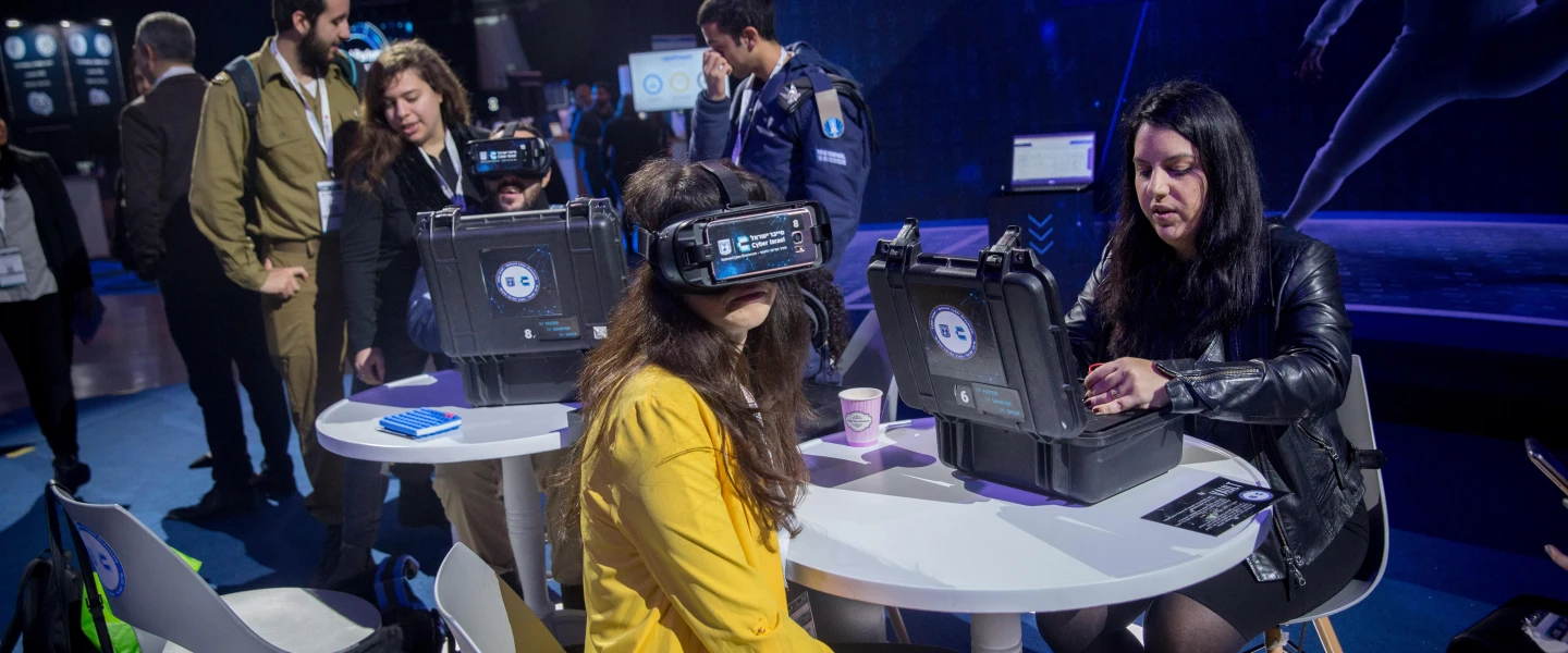 Visitors at the annual Cybertech Israel Conference and Exhibition, in Tel Aviv, attended by thousands of leading multi-national corporates, SMB's, start-ups, private and corporate investors, venture capital firms, experts and clients. Jan. 29, 2020. Photo by Miriam Alster/Flash90.