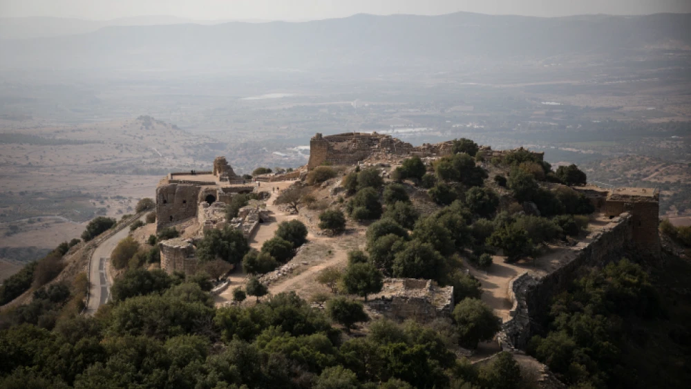 The Nimrod Fortress, a medieval Muslim castle on the southern slopes of Mount Hermon. Built around 1229, the fortress overlooks the Golan Heights and was built with the purpose of guarding a major access route to Damascus against armies coming from the West. Nov. 18, 2017. Photo by Hadas Parush/Flash90.