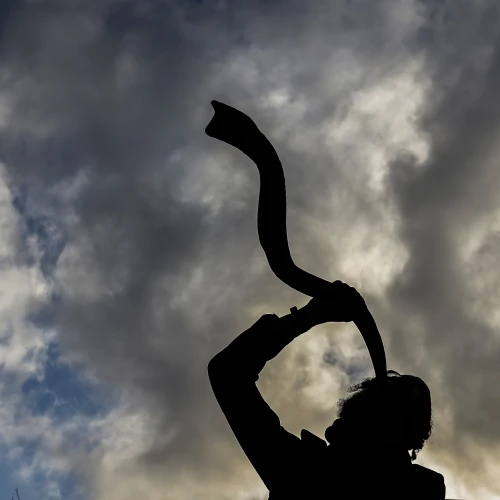 Shofar in Meron