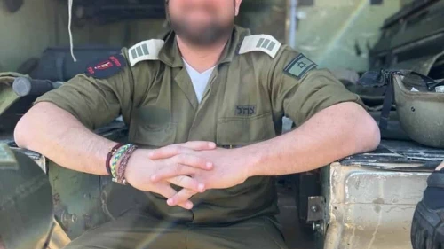 Maj. (res.) Dr. L., commander of the medical company in the 234th Battalion, back when he was a captain. Credit: IDF Spokesperson’s Unit
