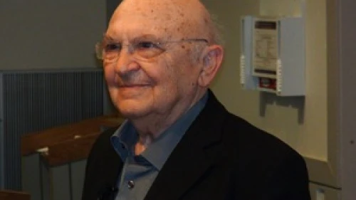 Israeli novelist Aharon Appelfeld at the University of Pennsylvania. Credit: Kevin Walsh.