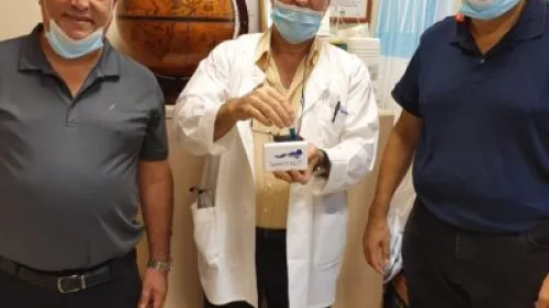 Professor Eli Schwartz (center), flanked on the left by Eli Assolin, CEO and co-founder of Newsight Imaging, and on the right by Eyal Yatskan, CTO and co-founder of Newsight Imaging. Credit: Newsight Imaging.