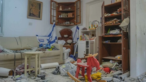 Destruction at Kibbutz Be'eri