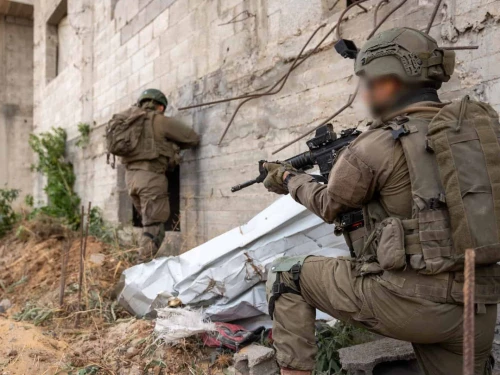 Israel Defense Forces soldiers operate in northern Gaza as part of "Operation Gideon's Chariots" against the Hamas terrorist group, May 20, 2025. Credit: IDF.